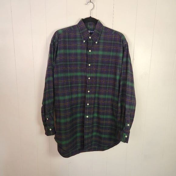 Ralph Lauren Other - Ralph Lauren Blue Green Plaid Long Sleeve Button Down Shirt Mens Size Medium